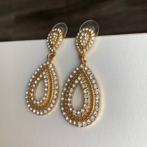 Gold Rhinestone Earrings